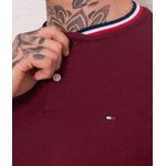 Camiseta Tommy Hilfiger - Gola Retilinea Tricolor 