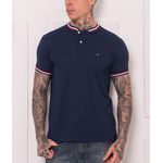 Camiseta Tommy Hilfiger - Gola Retilinea Tricolor 