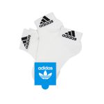 KIT 3 MEIAS ADIDAS MASCULINAS CANO CURTO - BRANCA