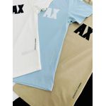 Camiseta Empório Armani Oversized - AZUL BEBÊ 
