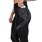 Calça de Compressão para Corrida Sprint Race Feminina Preta Com Bolso 