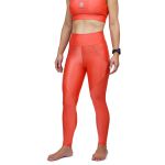 Calça de Compressão para Corrida Sprint Race Feminina Coral Lisa Com Bolso 
