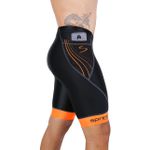 Bermuda de Compressão para Corrida Sprint Race Masculina Laranja Com Bolso 