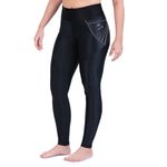 Calça de Compressão para Corrida Sprint Race Feminina Preta Lisa Com Bolso 