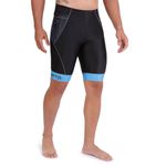 Bermuda de Compressão para Corrida Sprint Race Masculina Azul Com Bolso 