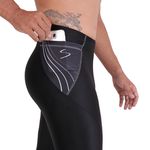 Calça de Compressão para Corrida Sprint Race Masculina Preta Com Bolso