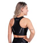 Top de Alta Sustentação Corrida Sprint Race Preto com Bolso