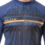 Camisa Manga Longa Elite Bike Experience Preto/azul 