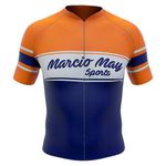 Camisa Manga Curta Marcio May Masculina Sport Deep Vintage Laranja/azul