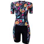 Macaquinho Manga Curta Marcio May Slim Fit Ocean Leaves
