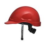 Capacete Steelflex Turtle Vermelho com Aba Frontal, Suspensão, Catraca e Jugular Ca35983