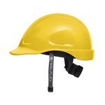Capacete Steelflex Turtle Amarelo com Aba Frontal, Suspensão, Catraca e Jugular Ca35983