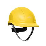 Capacete Steelflex Turtle Amarelo com Aba Frontal, Suspensão, Catraca e Jugular Ca35983