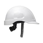 Capacete Steelflex Turtle Branco com Aba Frontal, Suspensão, Catraca e Jugular Ca35983