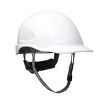 Capacete Steelflex Turtle Branco com Aba Frontal, Suspensão, Catraca e Jugular Ca35983