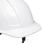 Capacete Steelflex Turtle Branco com Aba Frontal, Suspensão, Catraca e Jugular Ca35983