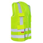 COLETE REFLETIVO AMARELO FLUORESCENTE - 4 BOLSOS