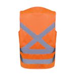 COLETE REFLETIVO LARANJA FLUORESCENTE - 4 BOLSOS