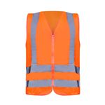 COLETE REFLETIVO LARANJA FLUORESCENTE - 4 BOLSOS