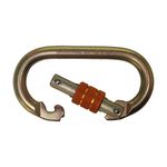 Mosquetão Steelflex 25kn Tipo Carabineiro Oval Trava Dupla