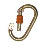 Mosquetão Steelflex 25kn Tipo Carabineiro Oval Trava Dupla