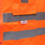Colete Refletivo Steelflex 4 Bolsos Laranja