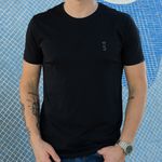 T-Shirt Pima Brasão Preta Stefano