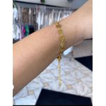 Pulseira medalhas chapinha banhada