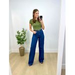 Calça Wide Leg Jeans Escuro