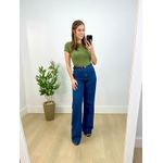 Calça Wide Leg Jeans Escuro