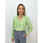 Camisa Fernanda Listrada Verde