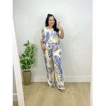 Conjunto Fernanda Plus Estampado Azul 