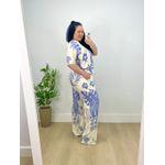 Conjunto Fernanda Plus Estampado Azul 