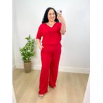 Conjunto Fernanda Plus Liso Vermelho