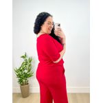 Conjunto Fernanda Plus Liso Vermelho