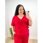 Conjunto Fernanda Plus Liso Vermelho