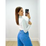 Blusa Manga Longa Gola Alta Branco