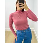 Blusa Manga Longa Gola Alta Rosê