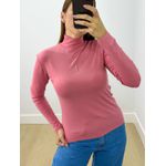 Blusa Manga Longa Gola Alta Rosê