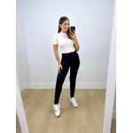 Calça Cirrê Com Cinto Preto