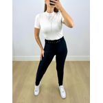 Calça Cirrê Com Cinto Preto