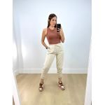 Calça Jogger Linho Longa Cru