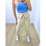 Calça Linho Com Faixa Cru