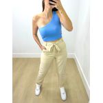 Calça Linho Com Faixa Cru