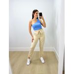 Calça Linho Com Faixa Cru