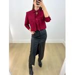 Camisa Cropped Bruna Cherry Red