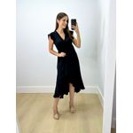 Vestido Midi Envelope Preto