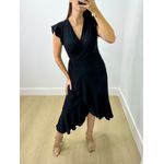 Vestido Midi Envelope Preto