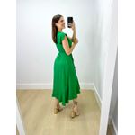 Vestido Midi Envelope Verde Bandeira
