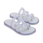 Melissa Path Slide Azul Perolado/Branco